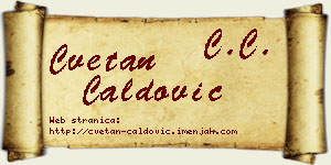 Cvetan Ćaldović vizit kartica
